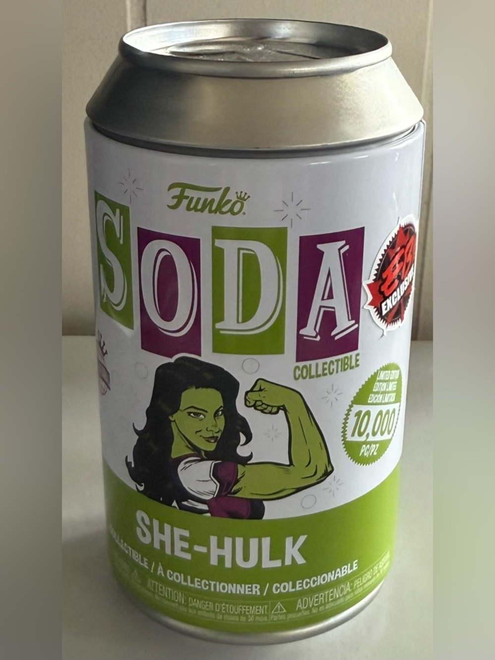 Funko She-Hulk Soda Can - Green, White & Purple Accents